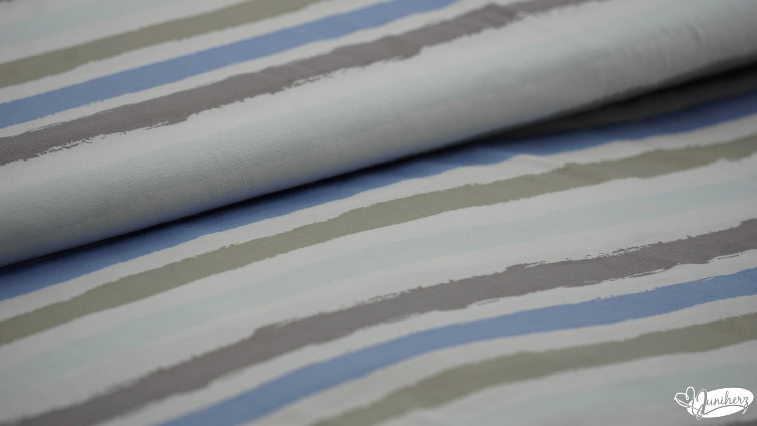 JERSEY - Lillestoff - Sommerjersey stripes beige blau