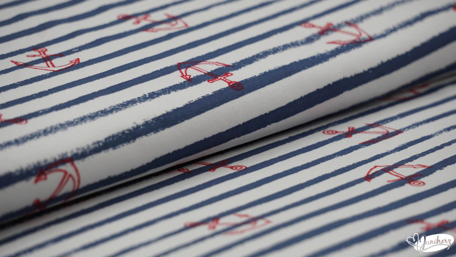 French Terry - print stripes Anker