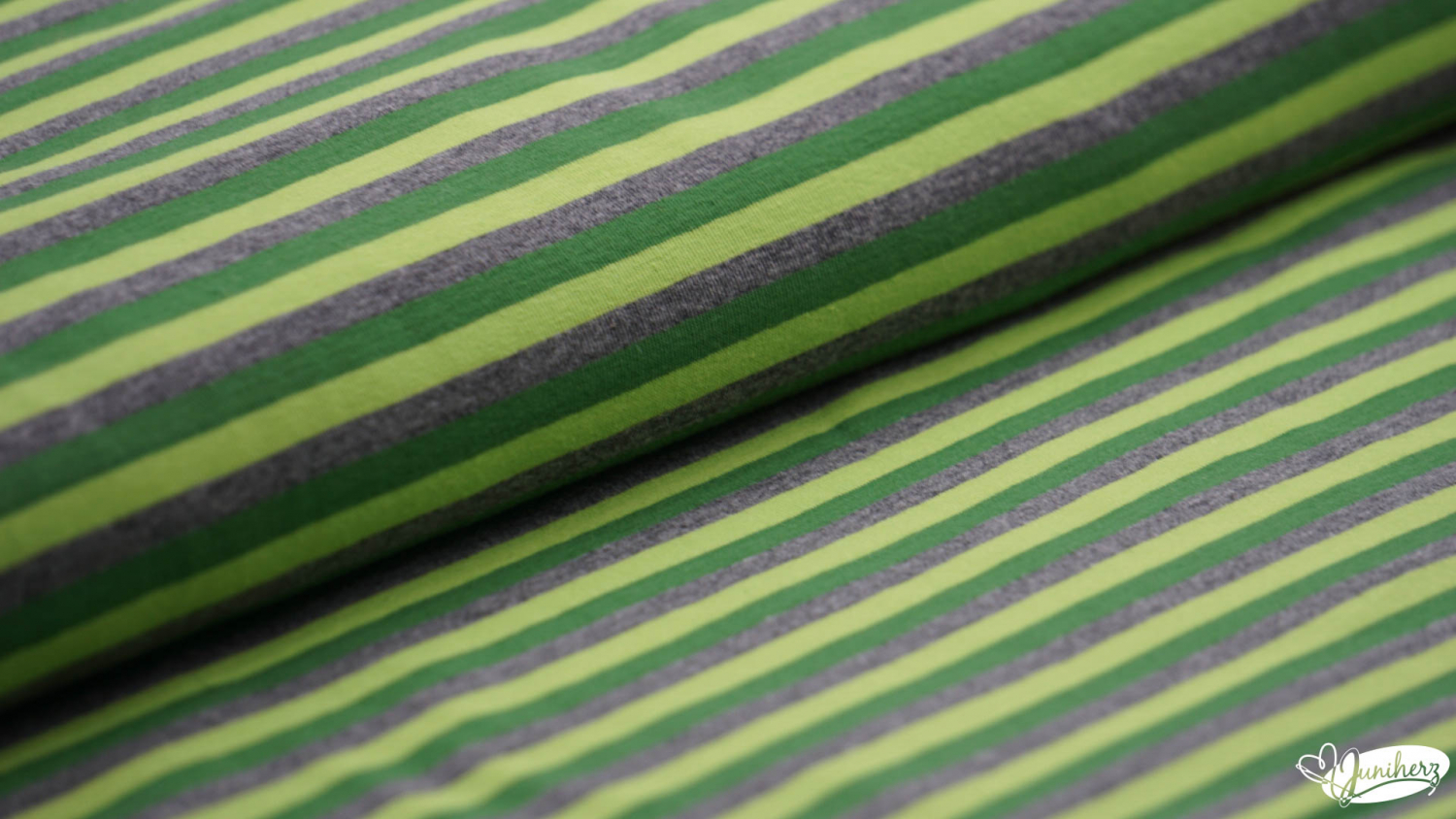 JERSEY - green stripes - dunkelgrün - grün - grau
