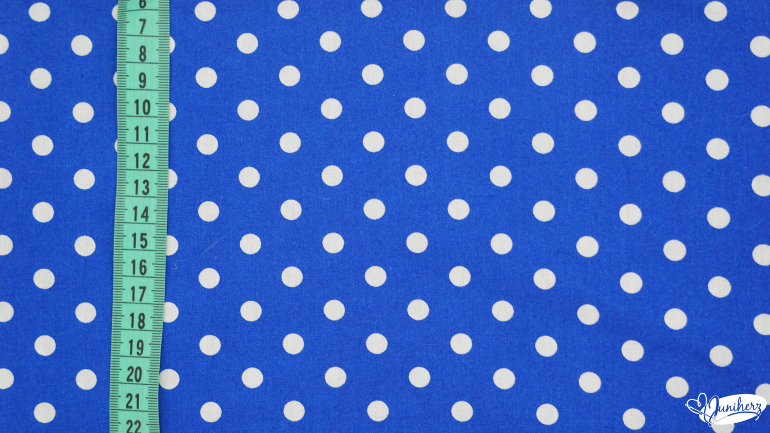 JERSEY - dots blau weiß