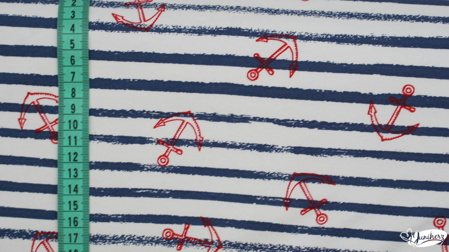 French Terry - print stripes Anker