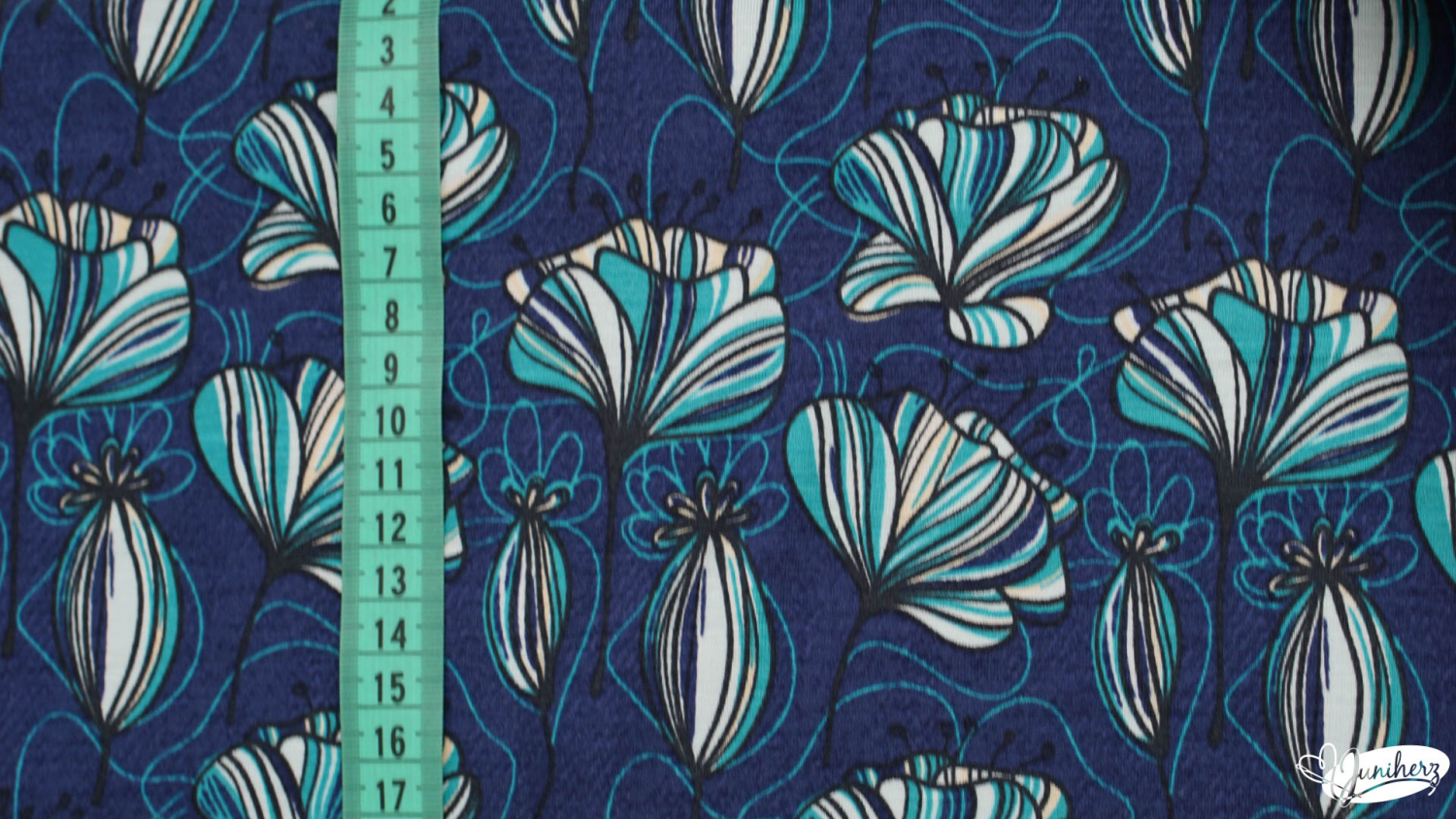 Modal Poppyfield blau blue Lillestoff