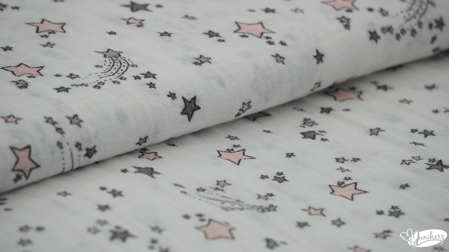 Baumwolle -  Double Gauze Musselin sweet stars rosa  for little girls